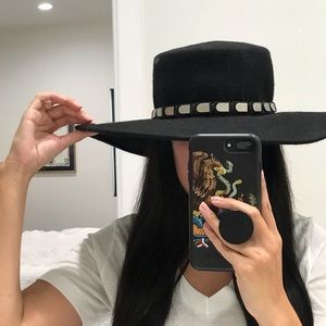 Nasty Gal Wide Brim Black Felt Hat